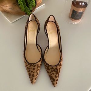 Christian Louboutin leopard pumps